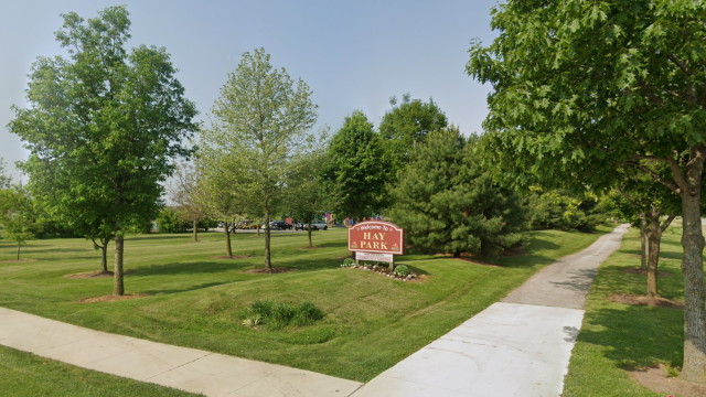 Park with sidewalks