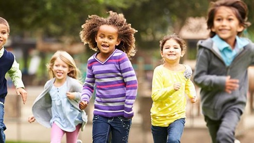 Children running