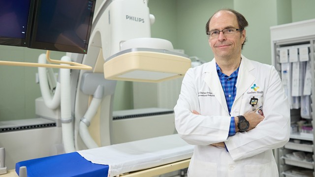 Doctor standing in a radiology lab