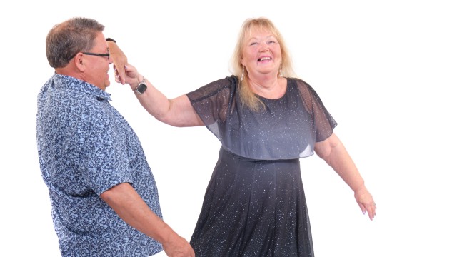 Man and woman dancing