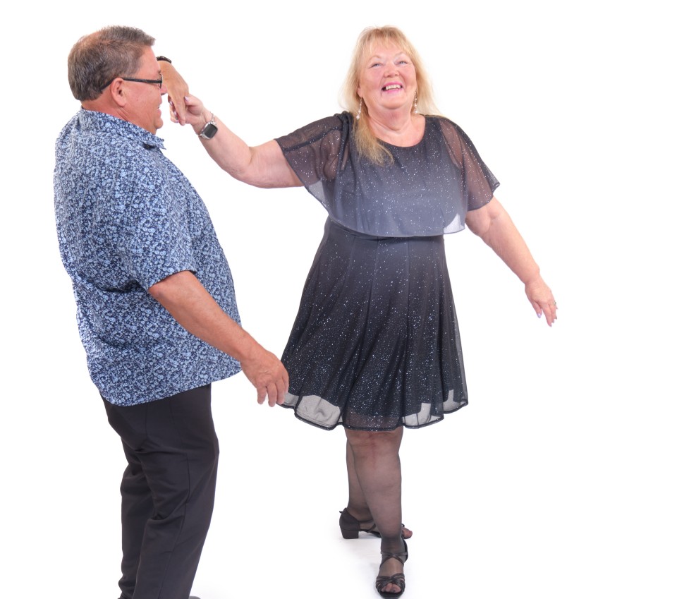 Man and woman dancing