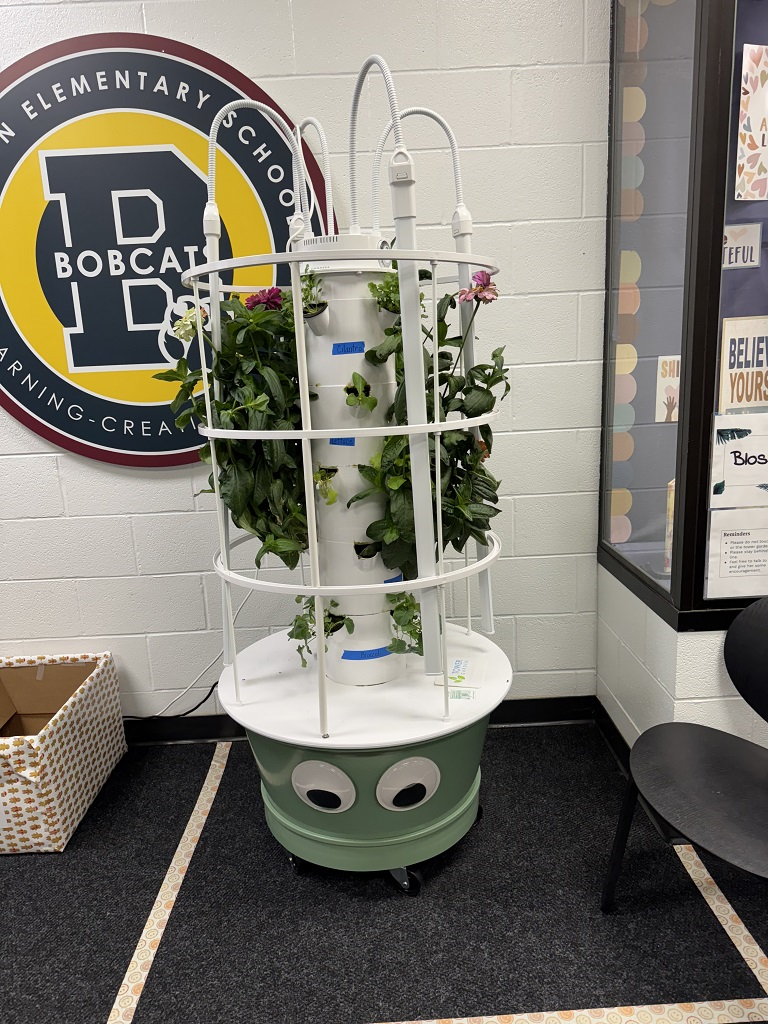 Tower garden in a school room